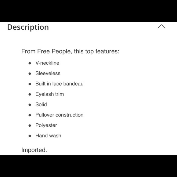 🚫SOLD🚫Free People Deep V Bandeau Cami top - Picture 4 of 4